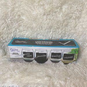 ChalkBoard Wine Glass Set